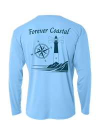 WāvvFront Forever Costal L/S UV Tee - Light Blue