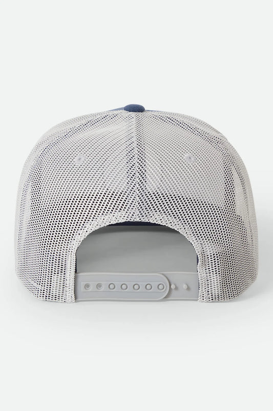 Brixton Oath MP Trucker Hat - Blue Chambray/White
