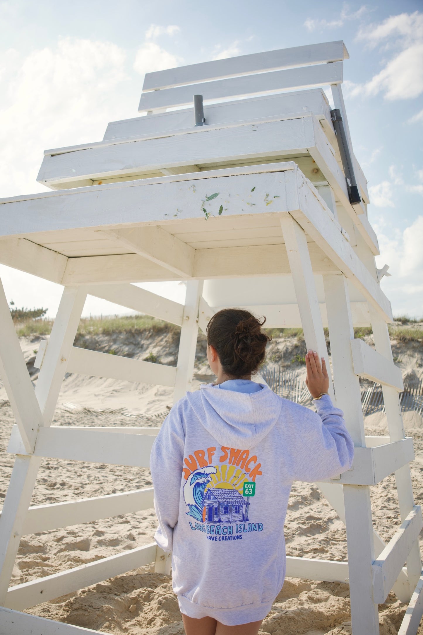 Surf Shack x Wave Creations Hoodie - Marble Grey