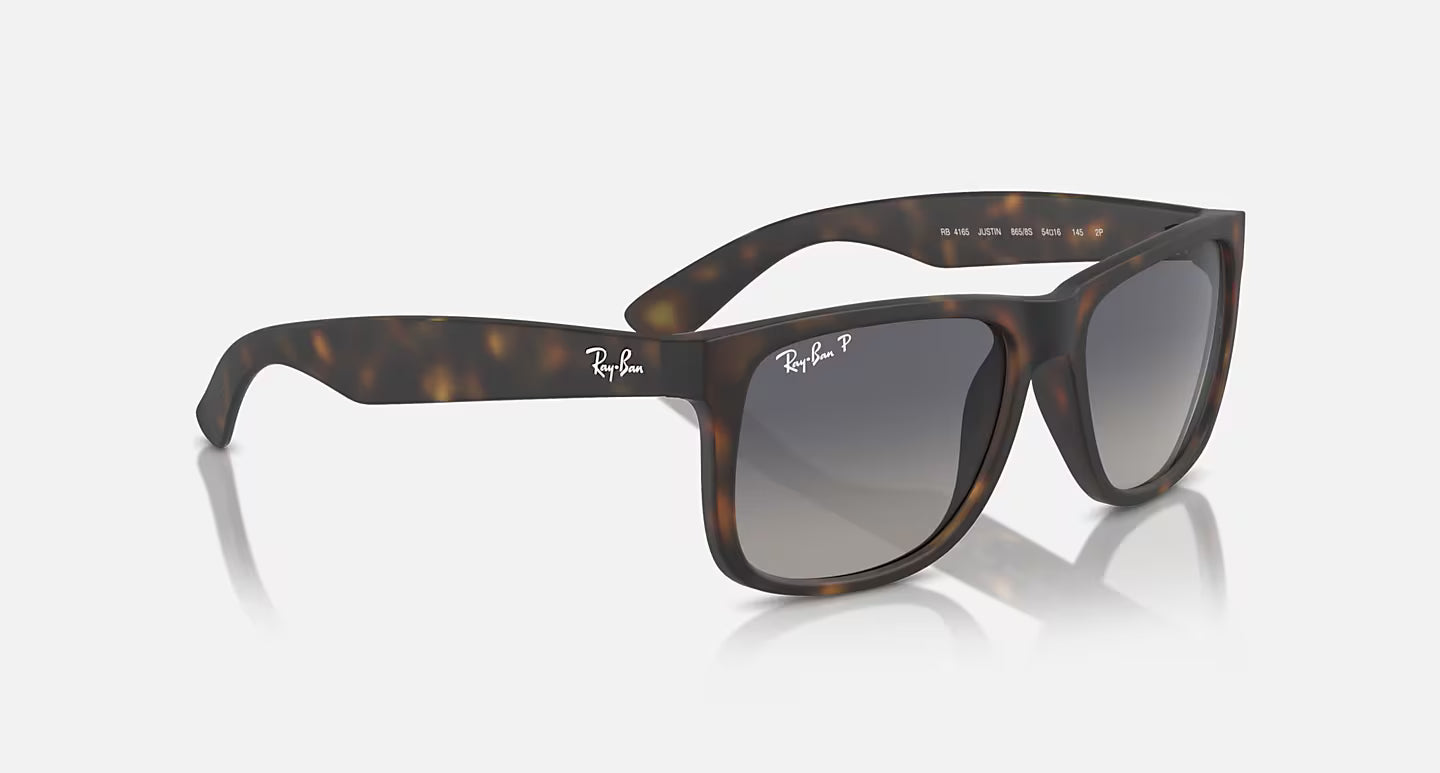 Justin Rubber Havana w/ Grey Gradient Blue Polarized RB4165