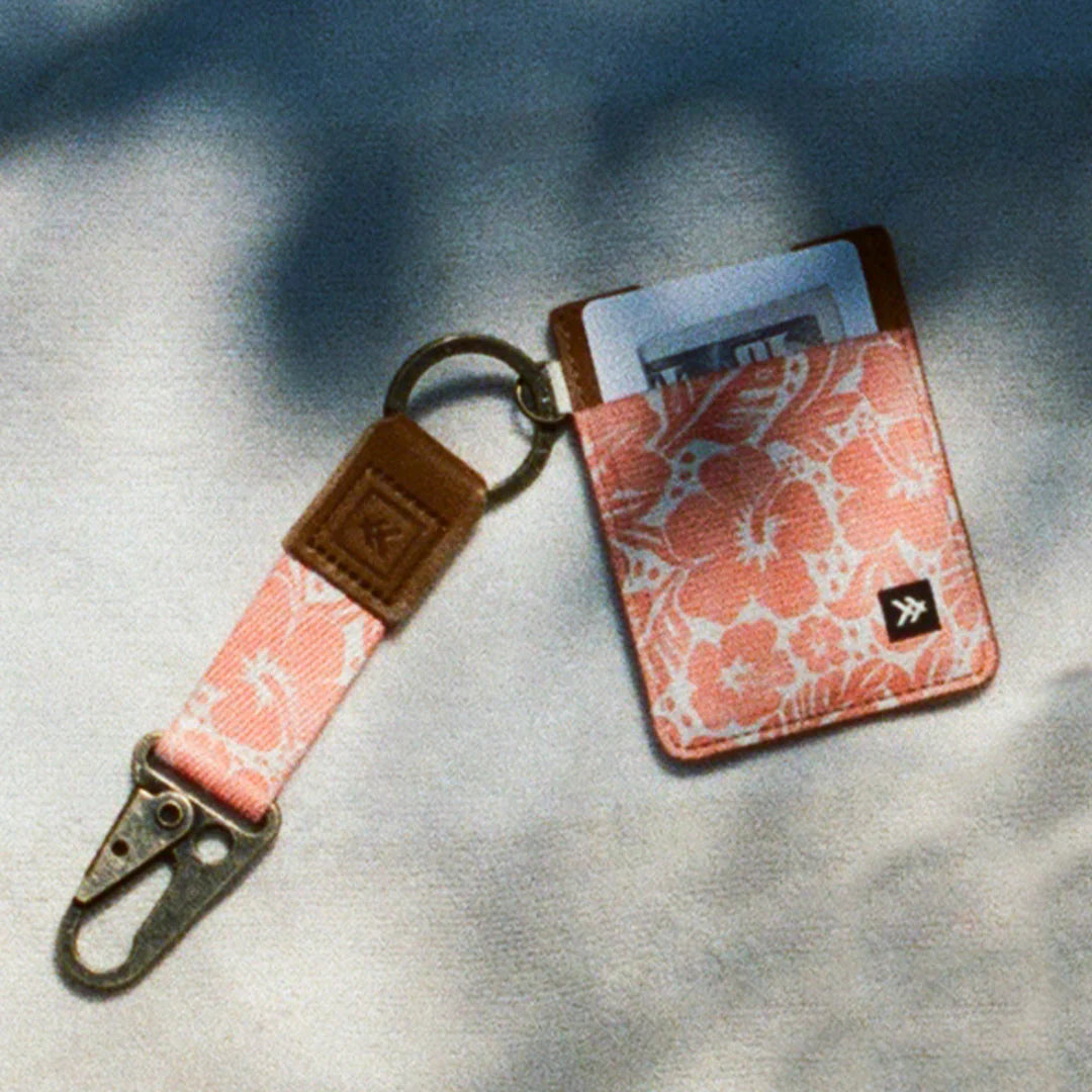 Thread Keychain Clip - Coral Crush