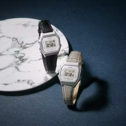 CasioLA680WEL-1 Digital Silver Watch w/ Black Band
