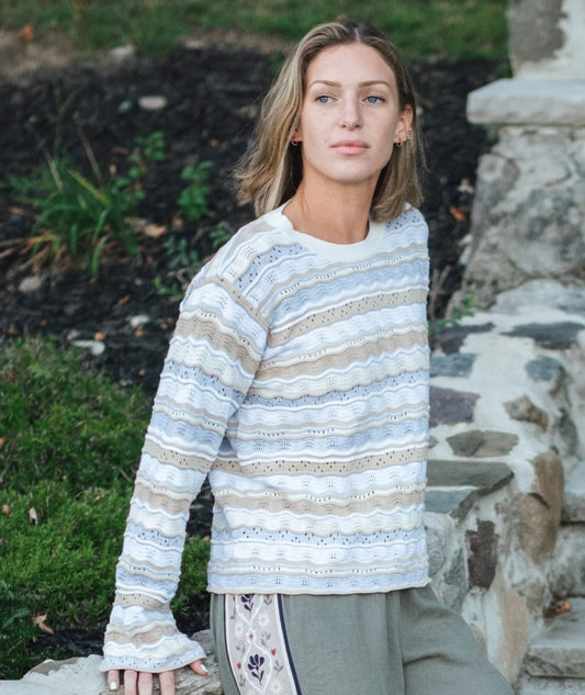 Lockwood Pointelle Sweater - Natural