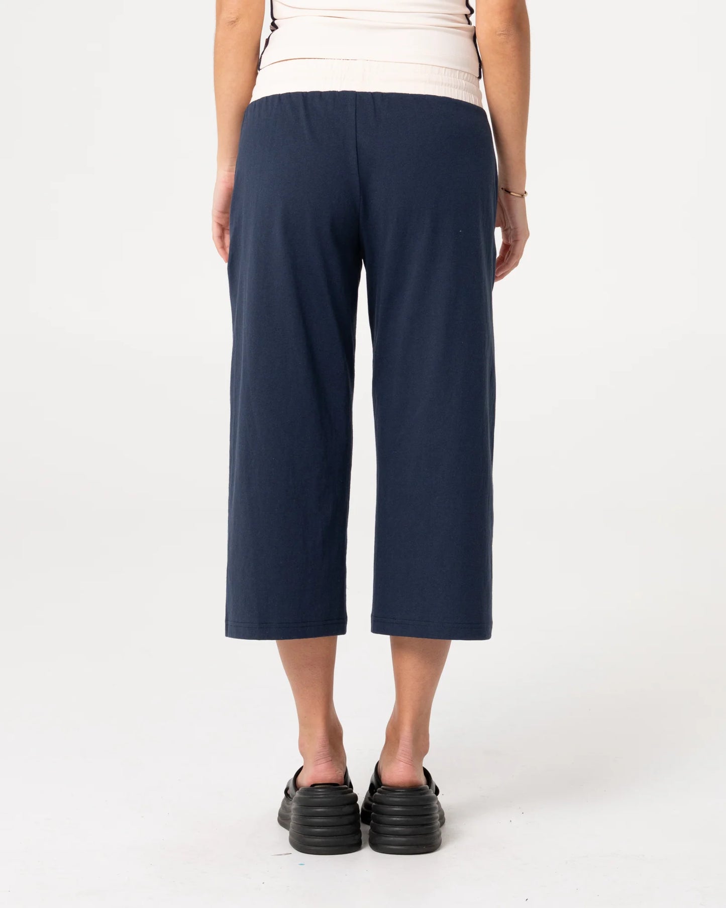 Maneater Low Rise Capri Track Pant - Navy Blue
