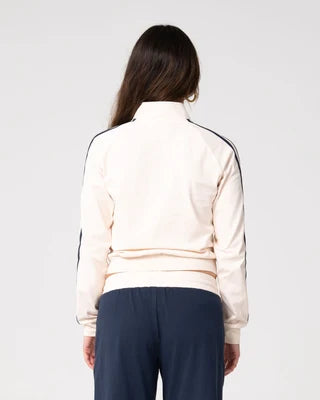 Maneater Fitted Zip Thru Track Jacket - Egret