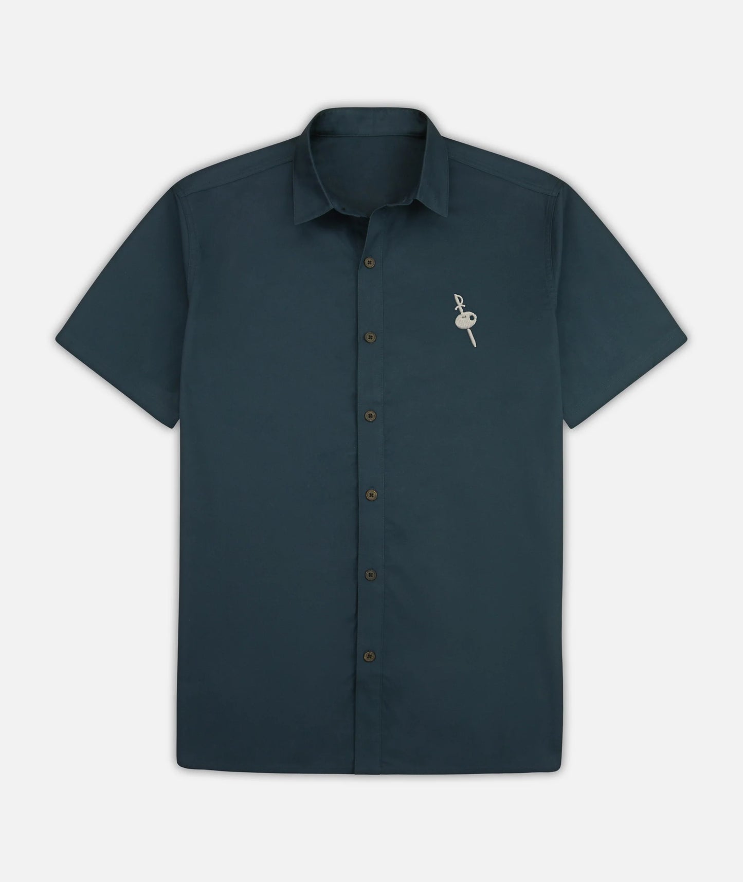Maris Embroidered Dive Bar Shirt - Navy Blue