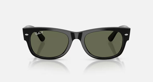 Mega Wayfarer II 2 Polished Black w/ Green Polarized