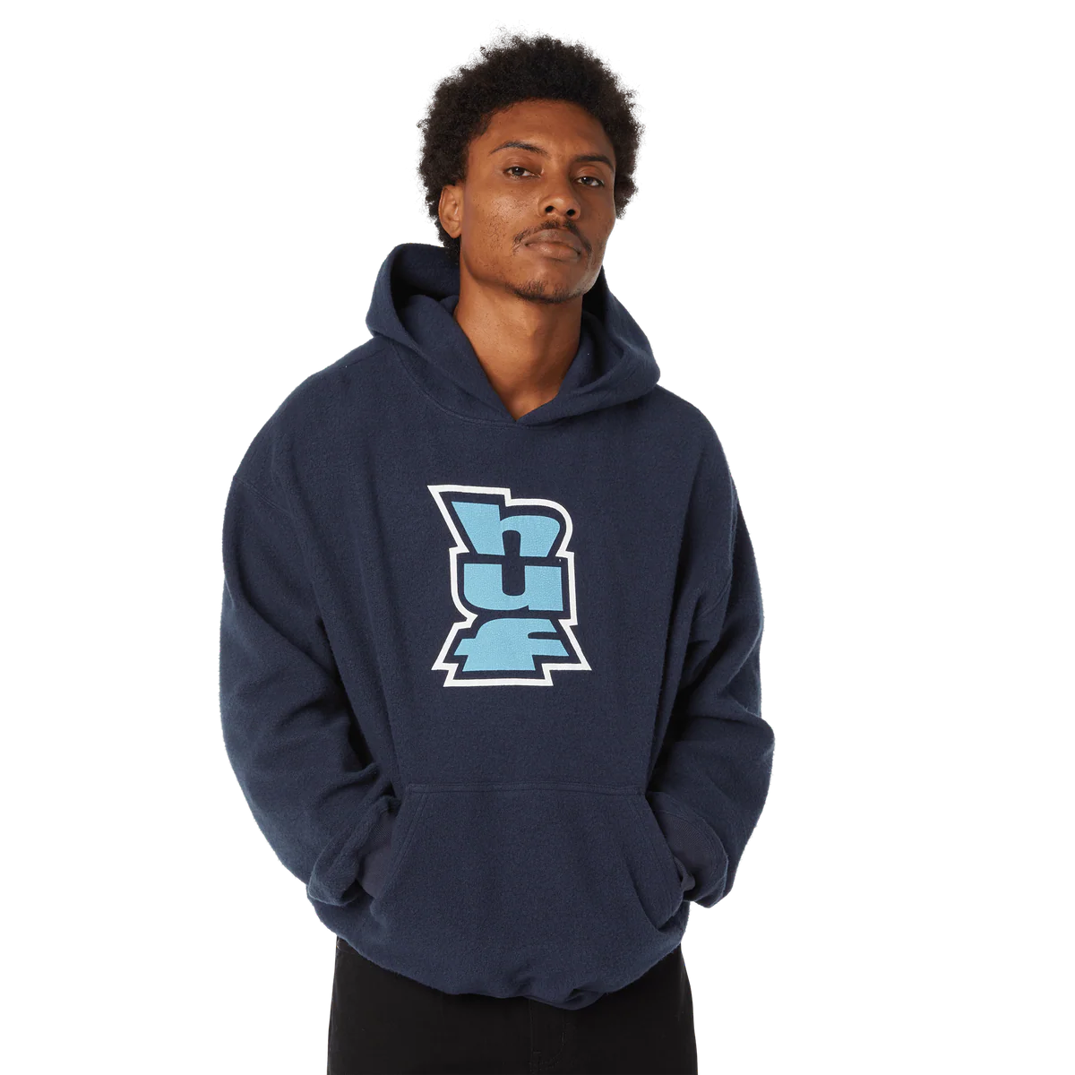 HUF Megablast Reverse Hoodie - Navy