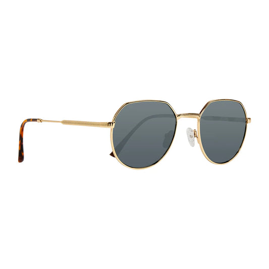 Cassette Optics Melody Sunglasses - Gold / Tortoise / Smoke Lens