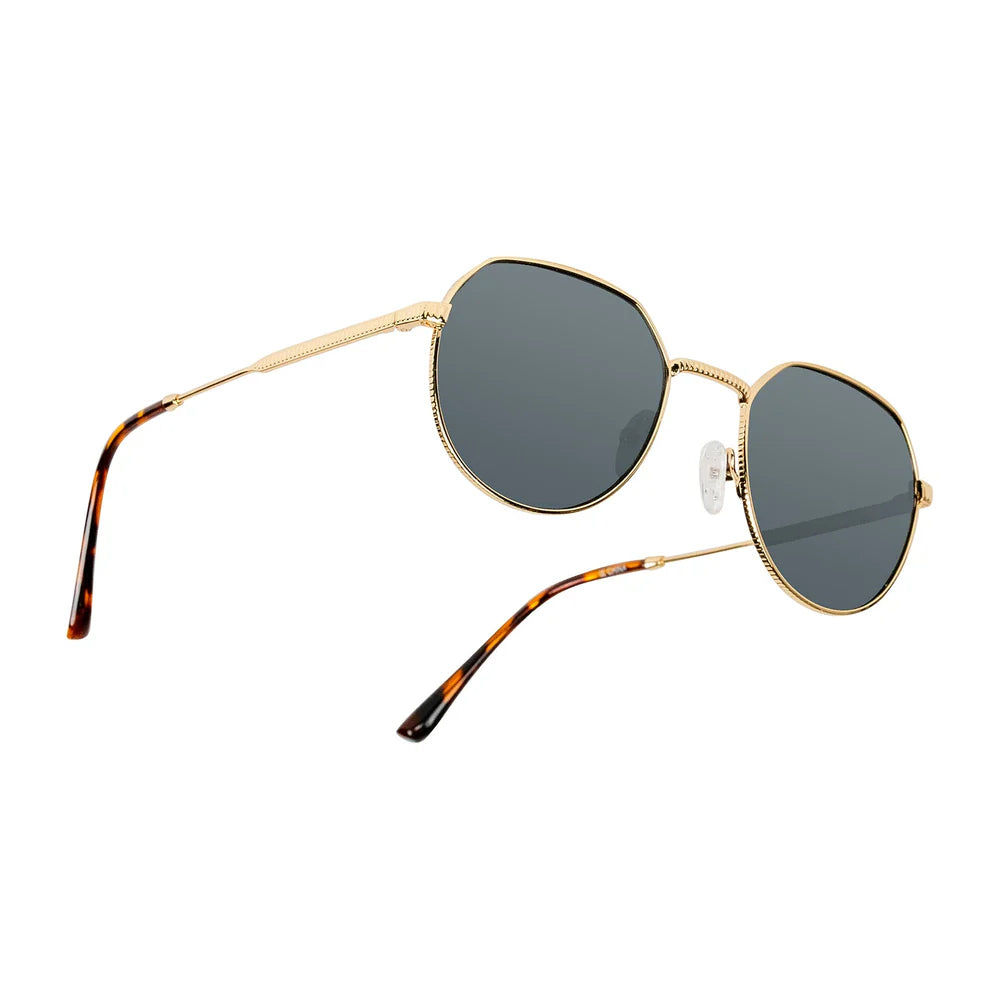Cassette Optics Melody Sunglasses - Gold / Tortoise / Smoke Lens