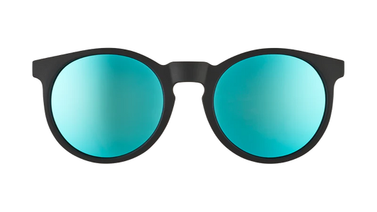 goodr Circle G Midnight Ramble at Circle Bar Sunglasses - Black w/ Blue
