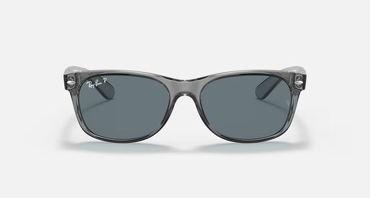 New Wayfarer 58 Transparent Grey w/ Dark Blue Polar RB2132