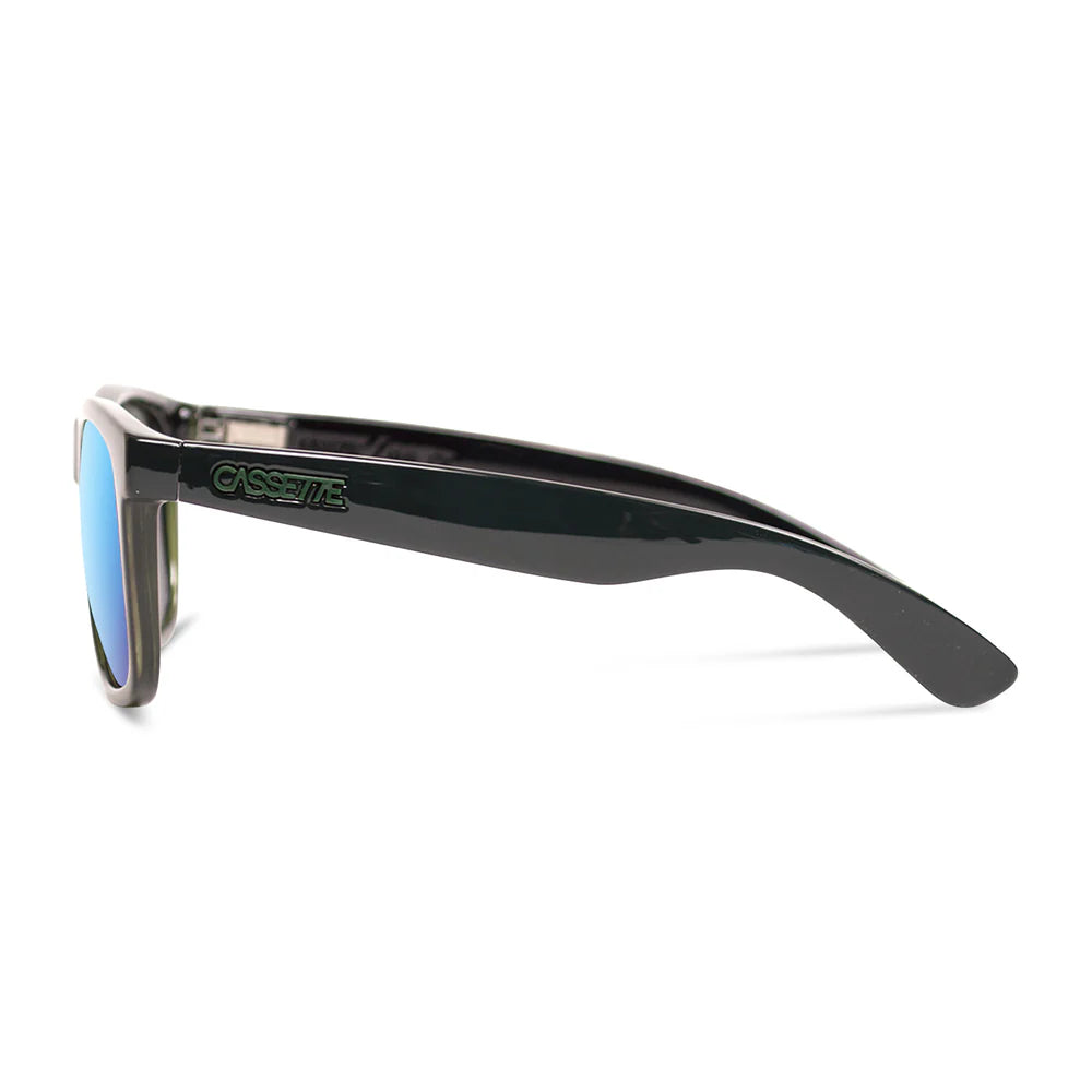 Cassette Optics OGLX Sunglasses - Deep Woods Green / Blue Mirror Lens