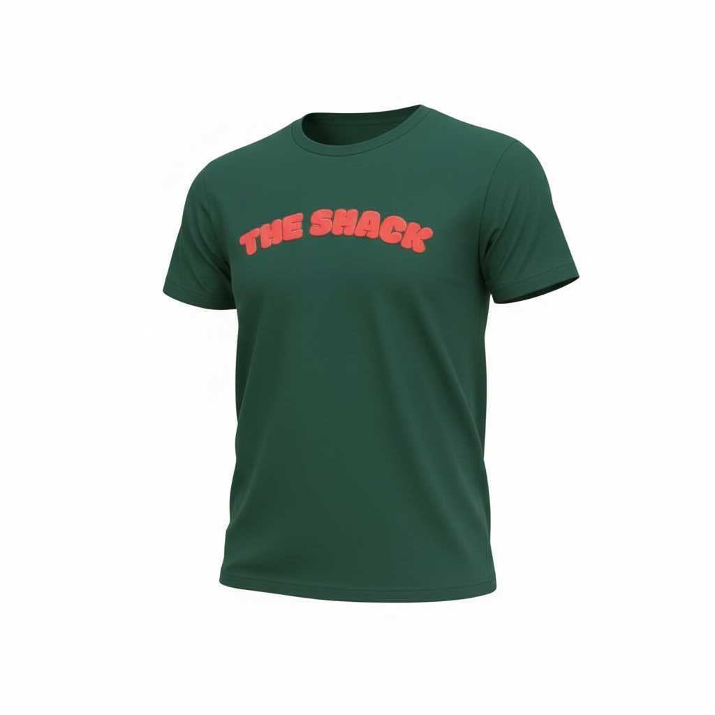 The Shack Holiday Puff Print Tee - Evergreen