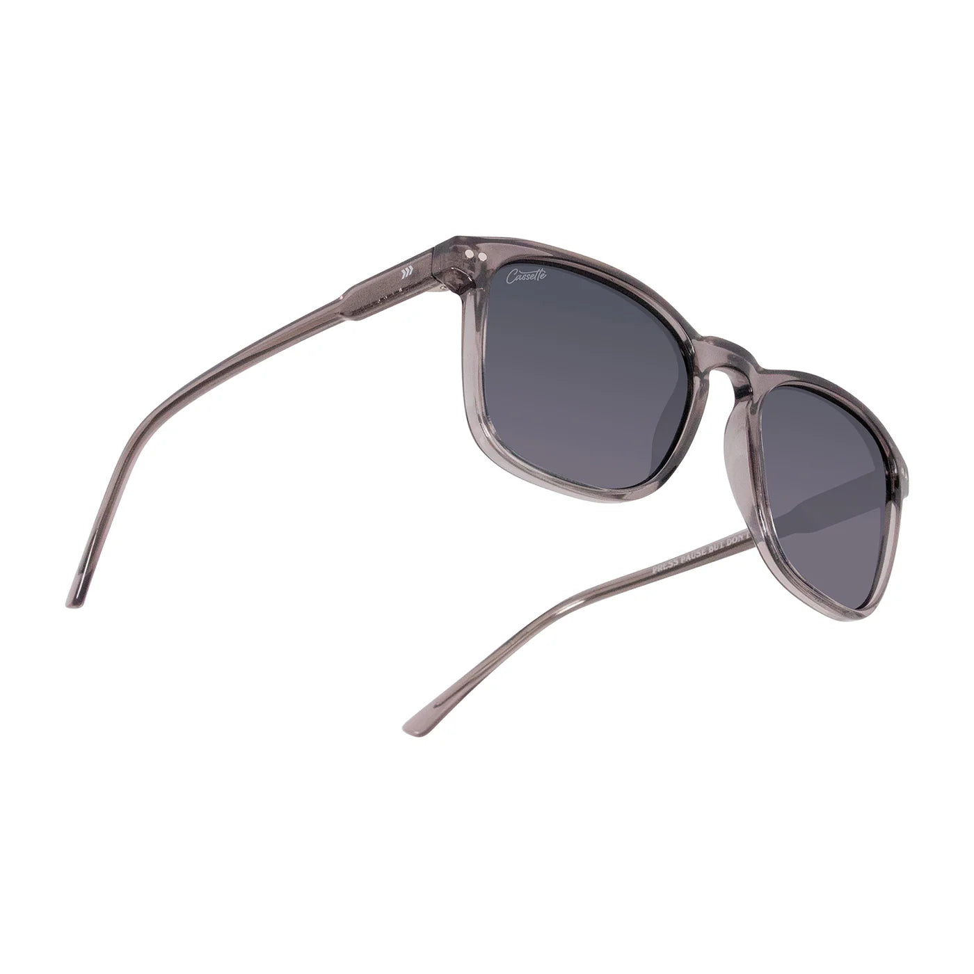 Cassette Optics Playlist Sunglasses - Charcoal / Polarized Smoke Lens