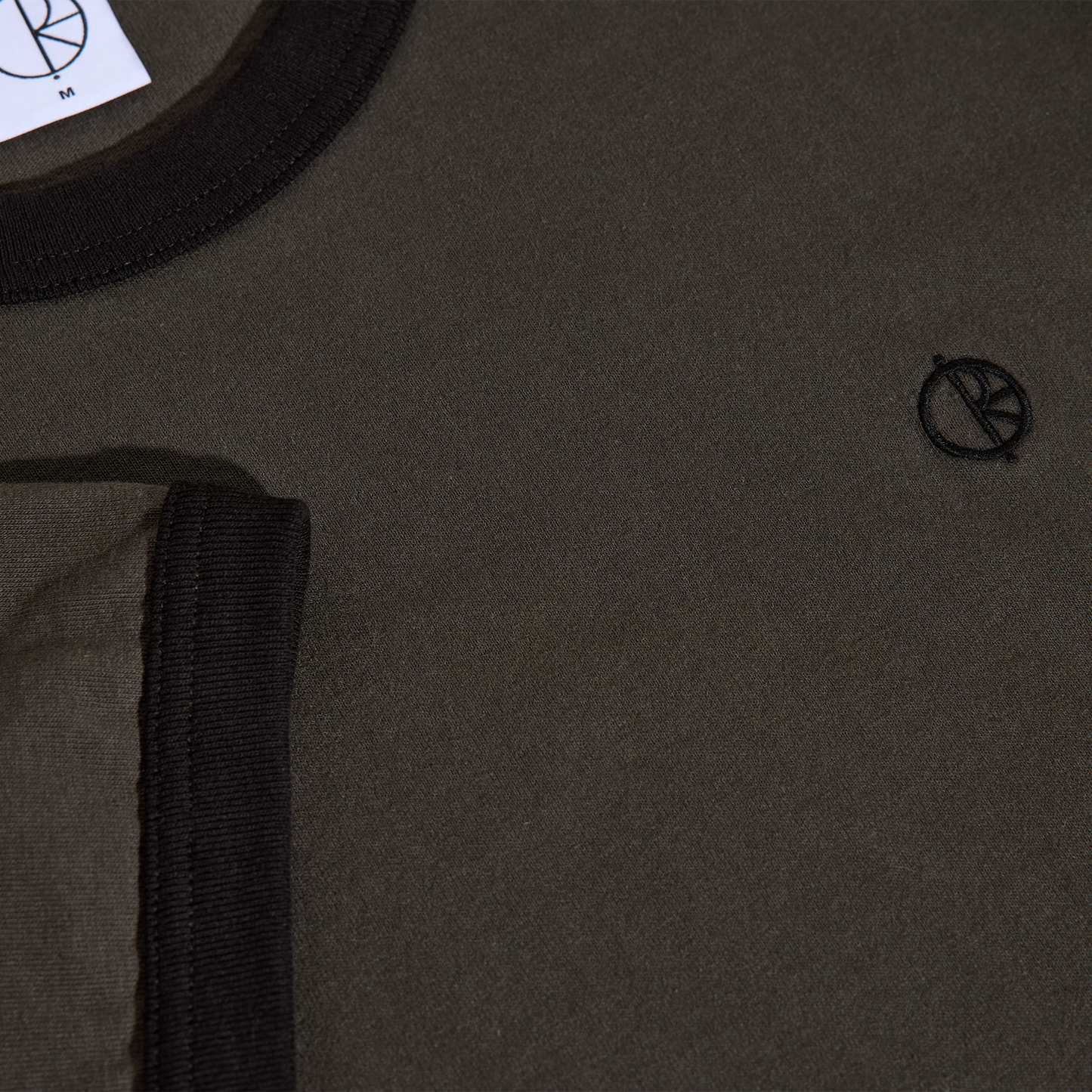 Polar Skate Co. Ringer Tee - Dirty Black / Black