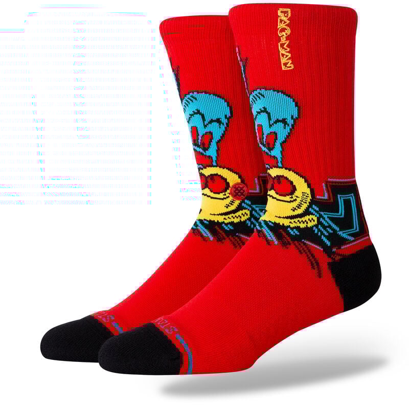 Pac Man x Stance Waka Waka Waka Crew Socks - Red
