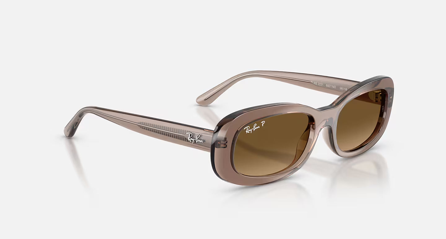 RB2221 Transparent Beige w/ Gradient Brown Polar