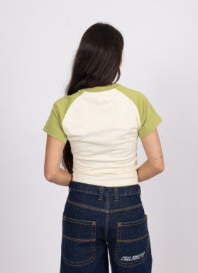 Rusty Roval Short Sleeve Crop Tee - Off White