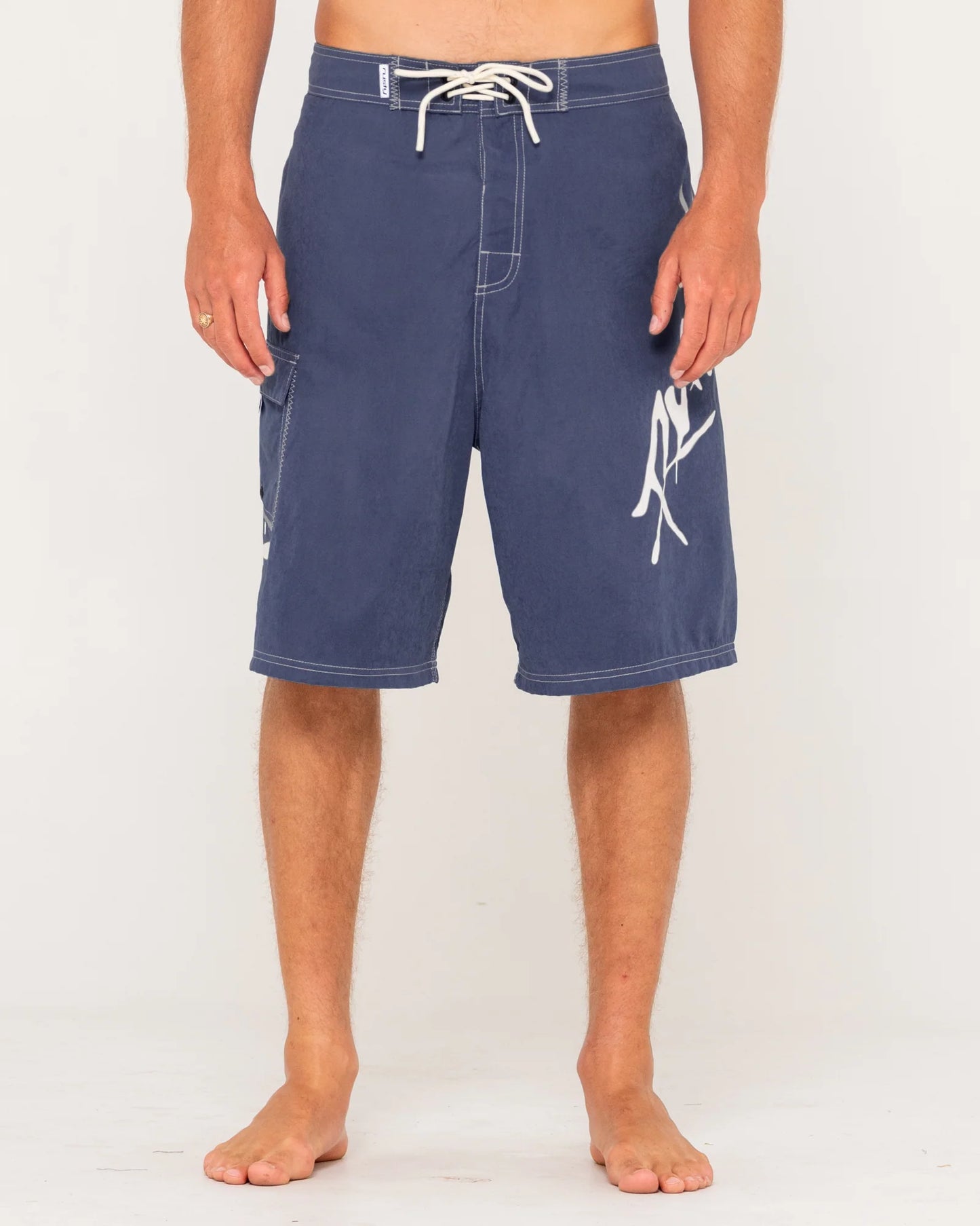 Rusty Hoodus Fixed Waist Boardshort - Navy