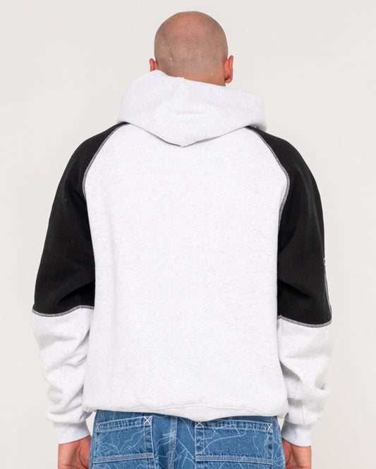 Rusty Incognito Hooded Fleece - Ecru Marble