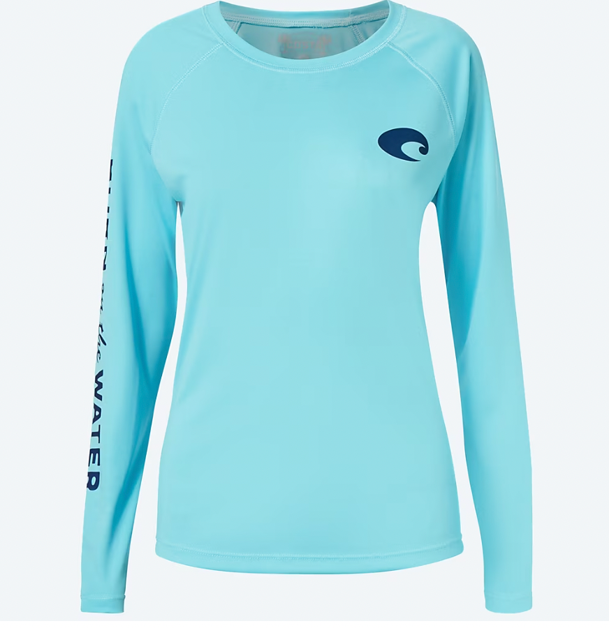 Costa Womens Sequel LS Tee - Ice Blue