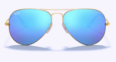Aviator 55 Gold Arista w/ Blue Flash Mirror RB3025