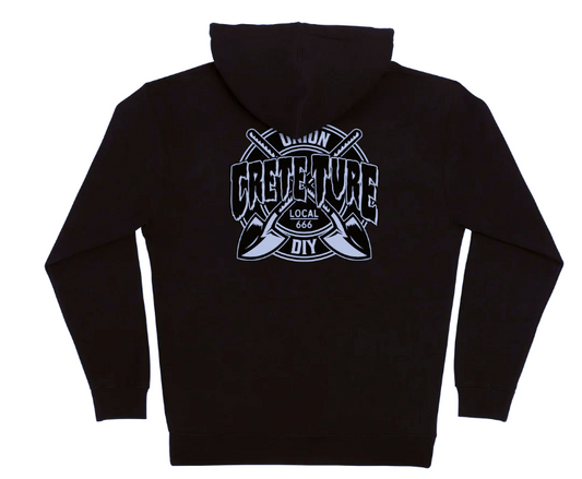Crete-Ture DIY Zip Hoodie - Black