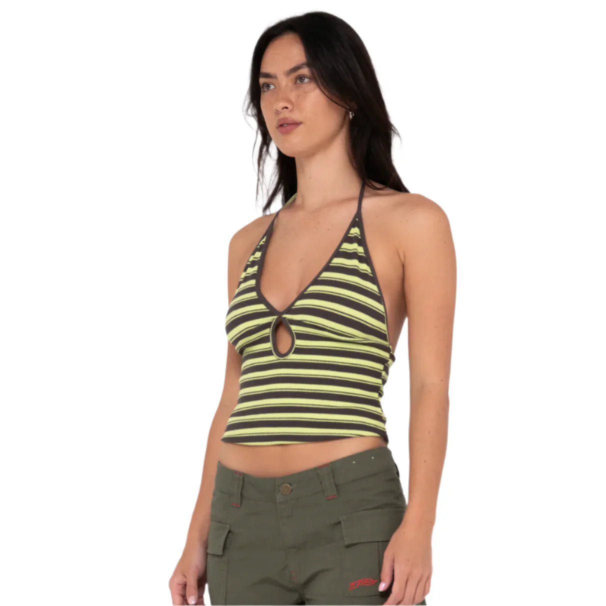 Emma Cut Out Skimmer Tank - Lucid Green
