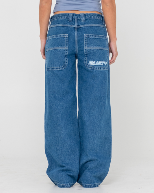 Flip Mommy Low Rise Tapeless Denim Jean - Authentic Blue