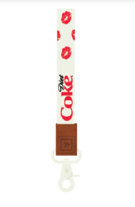 Diet Coke Kiss- Wristlet Keychain