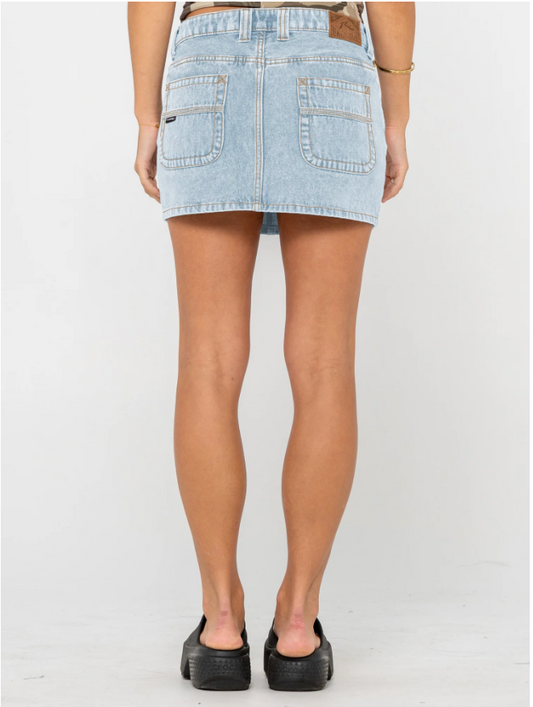 Mavericks Low Rise Denim Mini Skirt