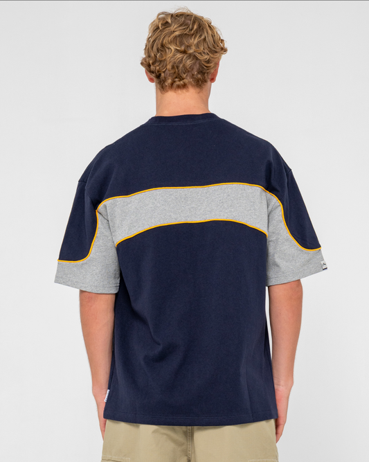 Kinetic Short Sleeve Heavy Tee - Navy Blue