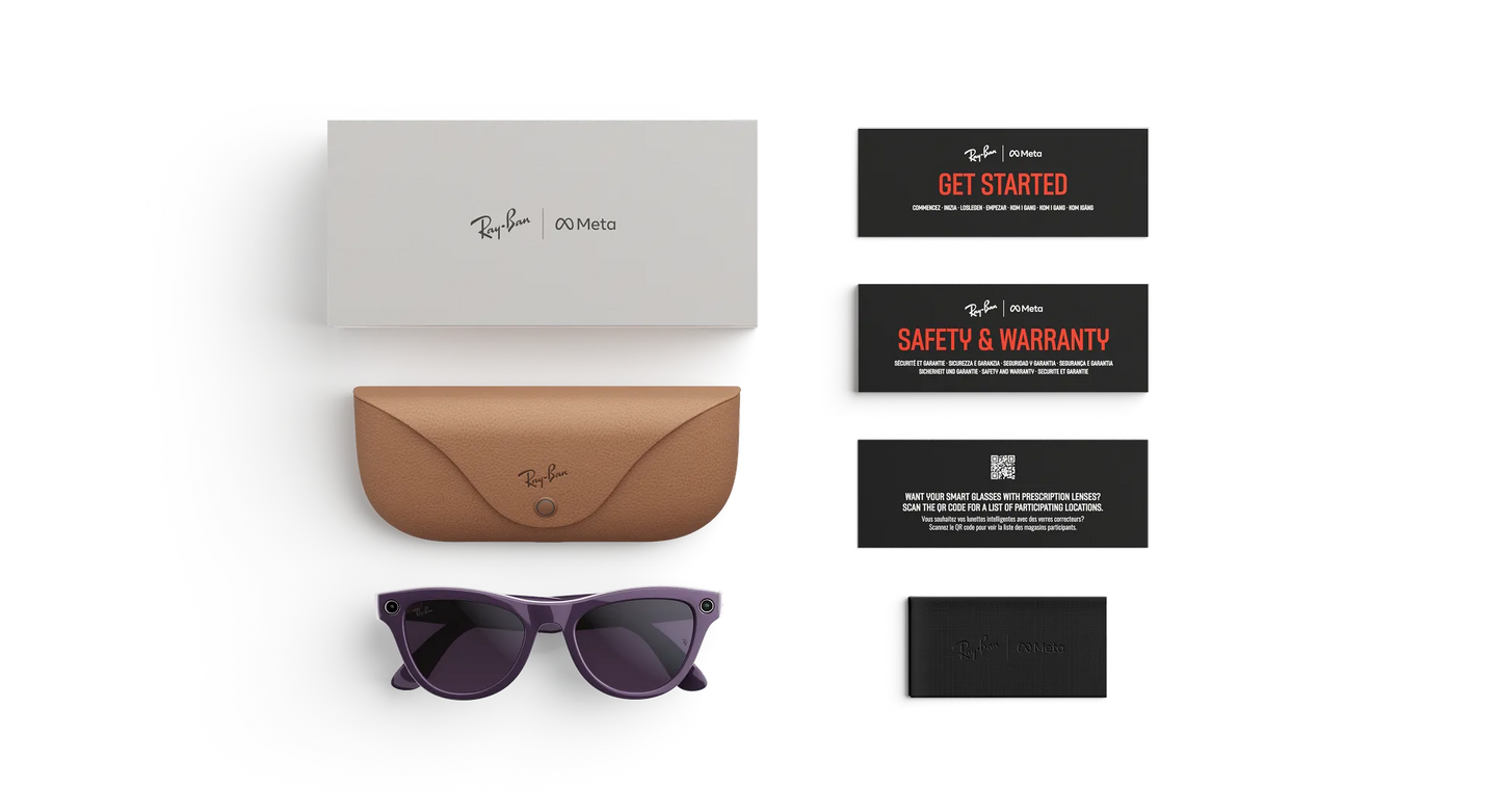 Ray Ban x Meta Gen 2 Skyler Shiny Mystic Violet w/ Clear to Amethyst Transitions Transitions Lens Smart Glasses