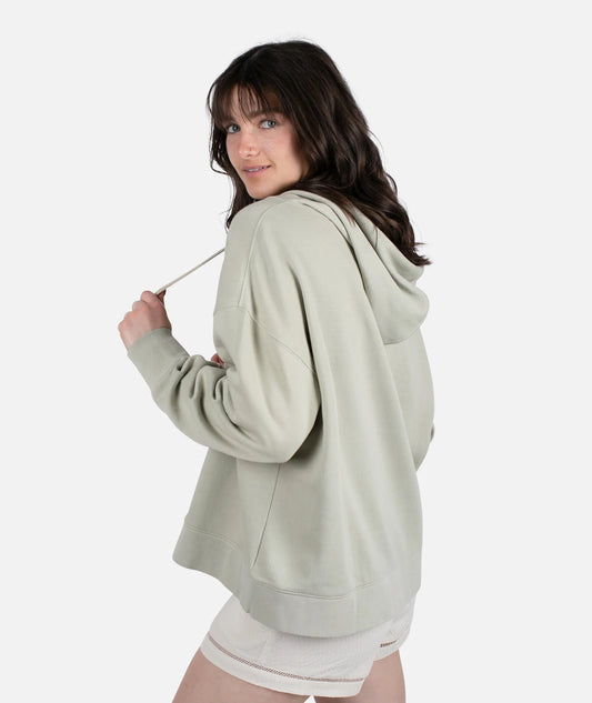 Jetty Supply Co Slash Neck Hoodie - Sage Green