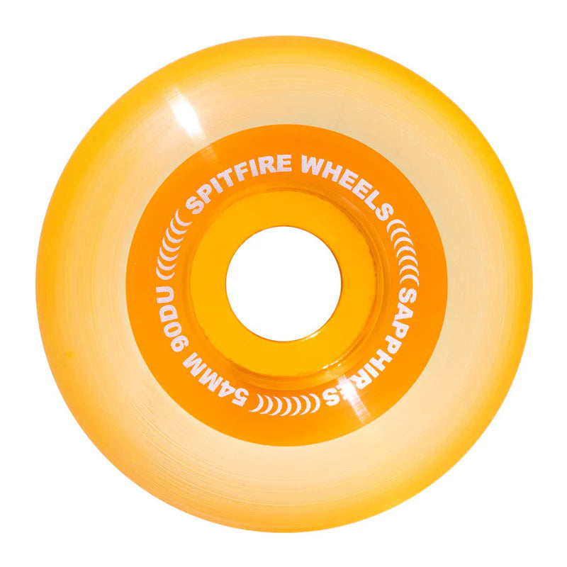 Spitfire Sapphire Cruiser Wheels 54mm 90du - Clear / Orange