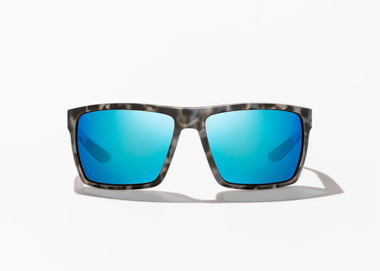 Stiltsville Gray Tortoise Matte / Blue Mirror Glass