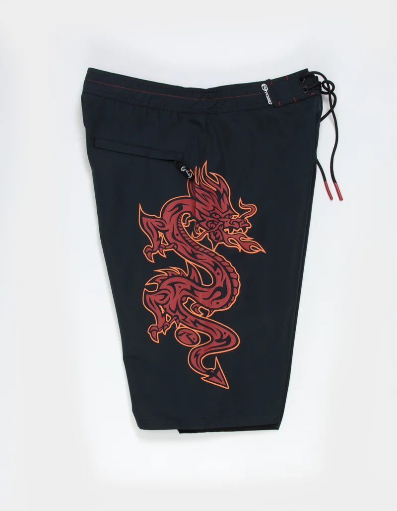 Supahot Fire Fixed Waist Boardshort - Black