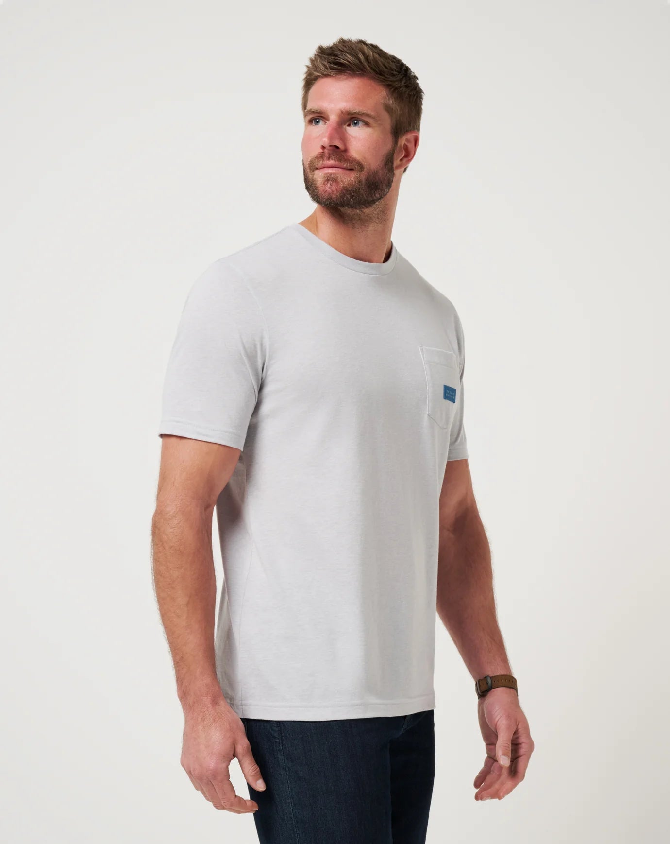 Travel Diary Tee - Heather Light Grey