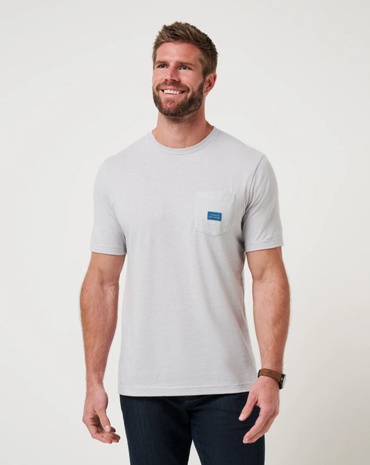 Travel Diary Tee - Heather Light Grey