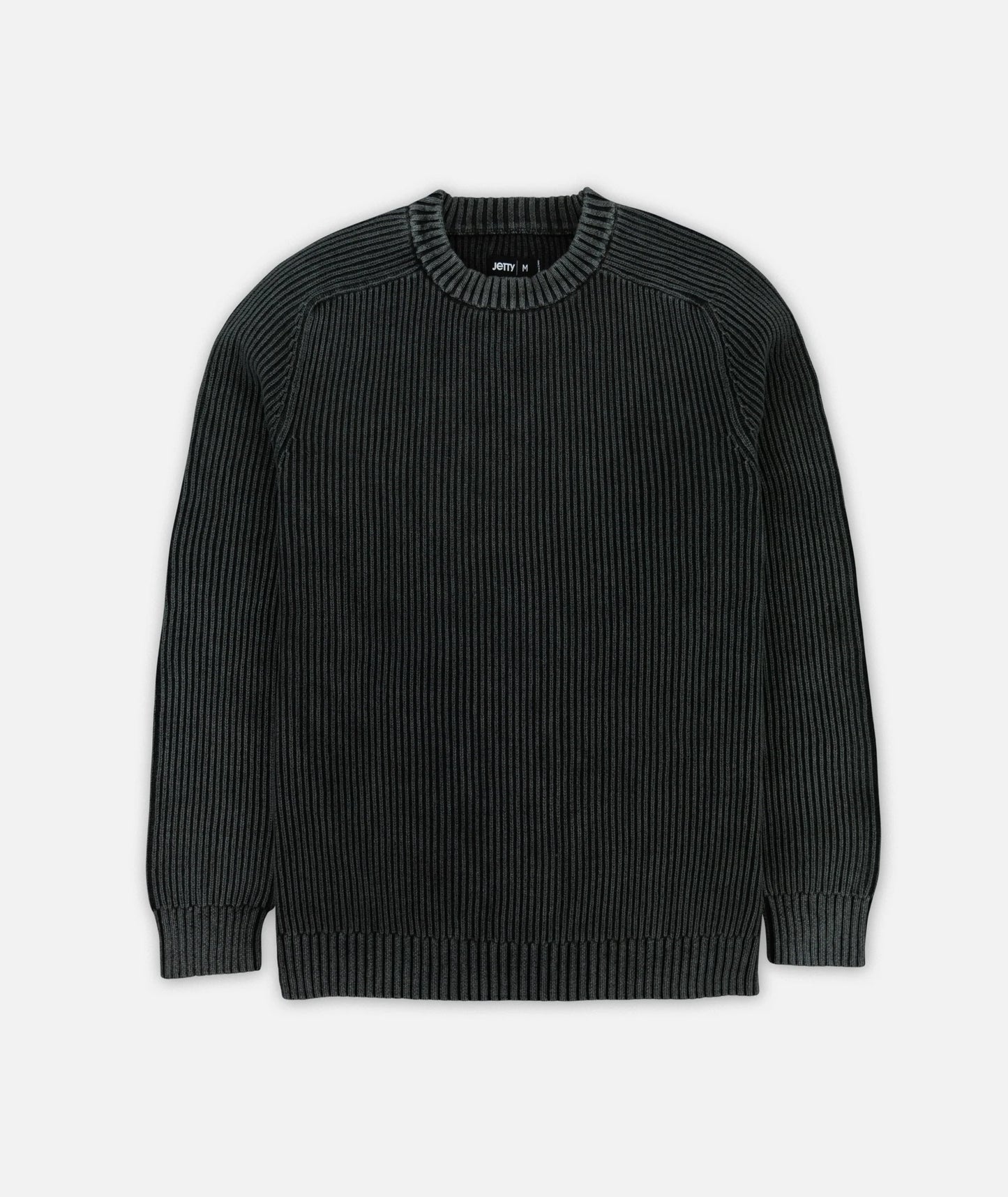 Undertow Washed Crewneck Sweater - Black
