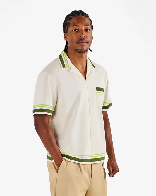 Ventura Camp Shirt SS Short Sleeve Button Down Shirt - Cream