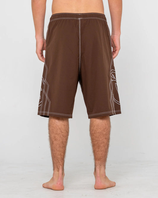 Rusty Tombstones Hybrid Waist Boardshort - Pinecone