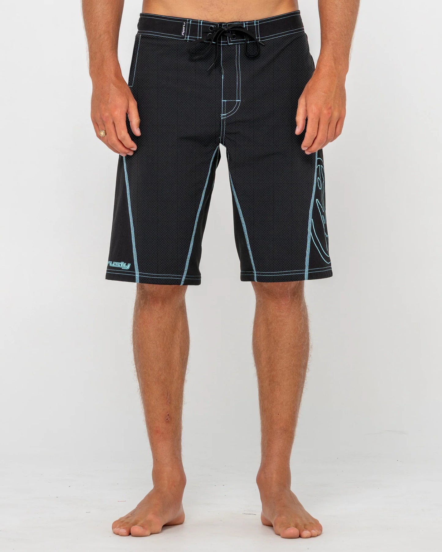 Rusty Hydro-Surge Fixed Waist Boardshort - Black
