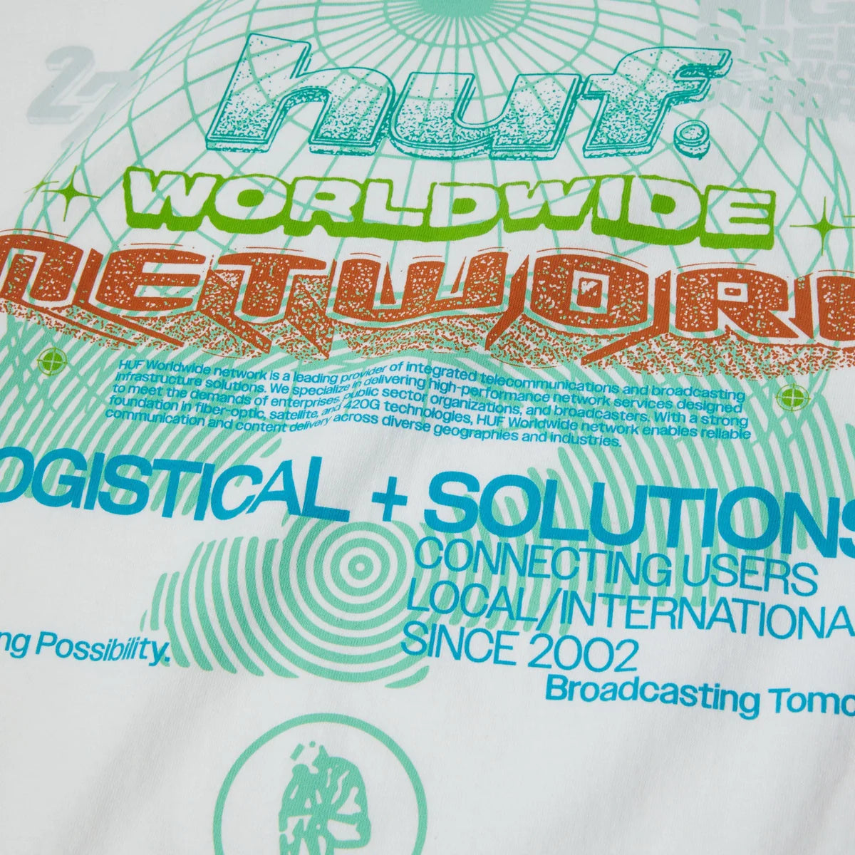 HUF Worldwide Network SS Tee - White