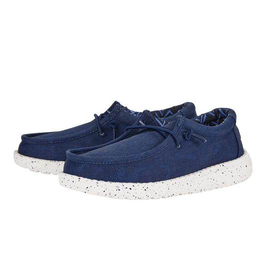 Hey Dude Wally Youth Stretch Canvas - Navy