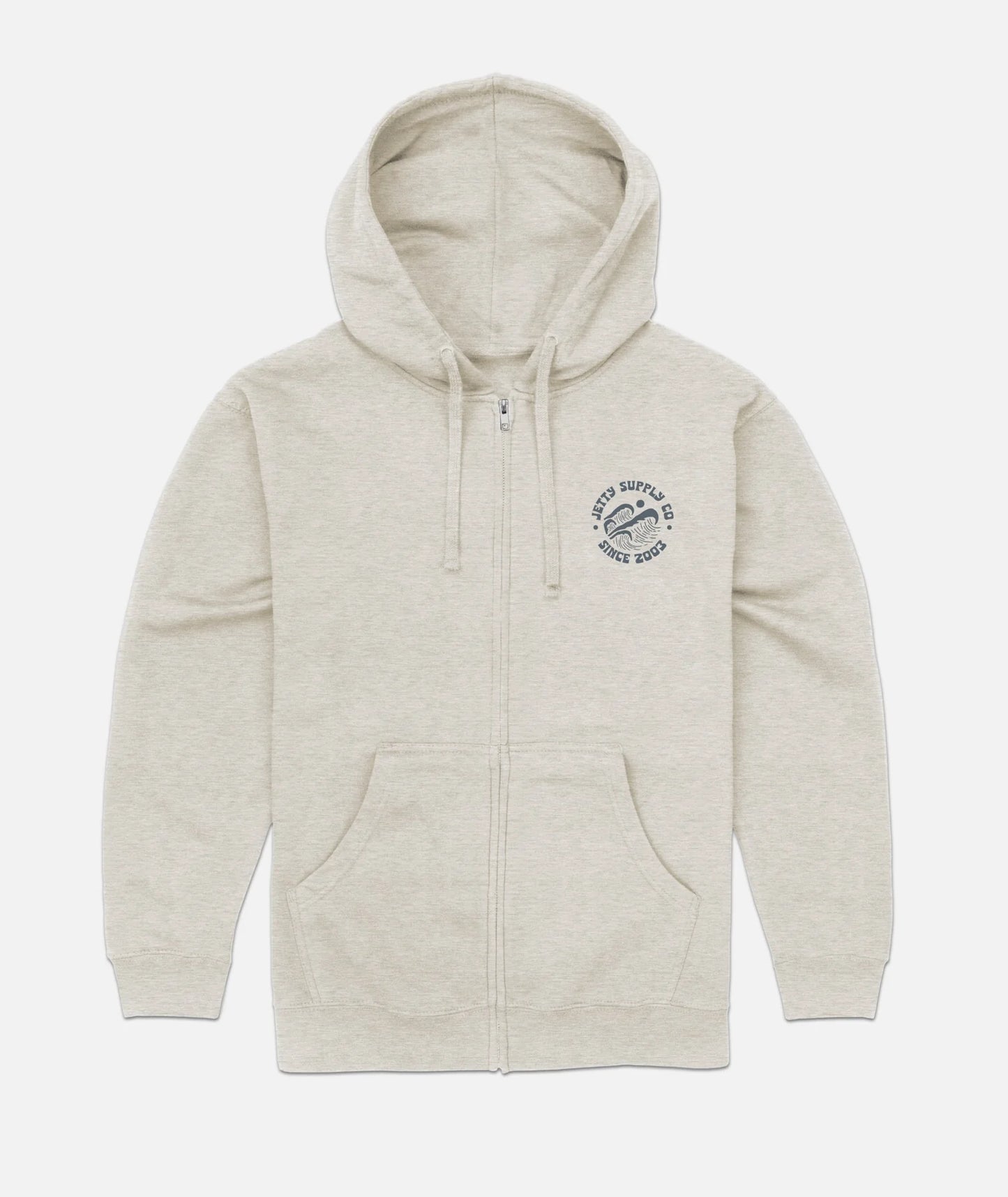 Wavetop Zippy Zip Up Hoodie - Oat