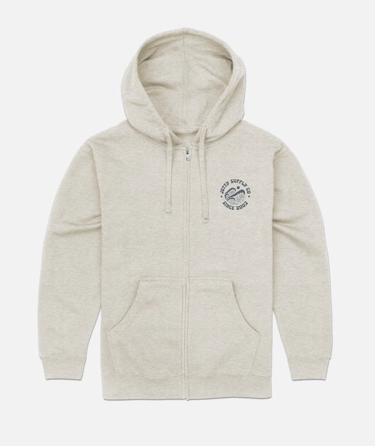 Wavetop Zippy Zip Up Hoodie - Oat