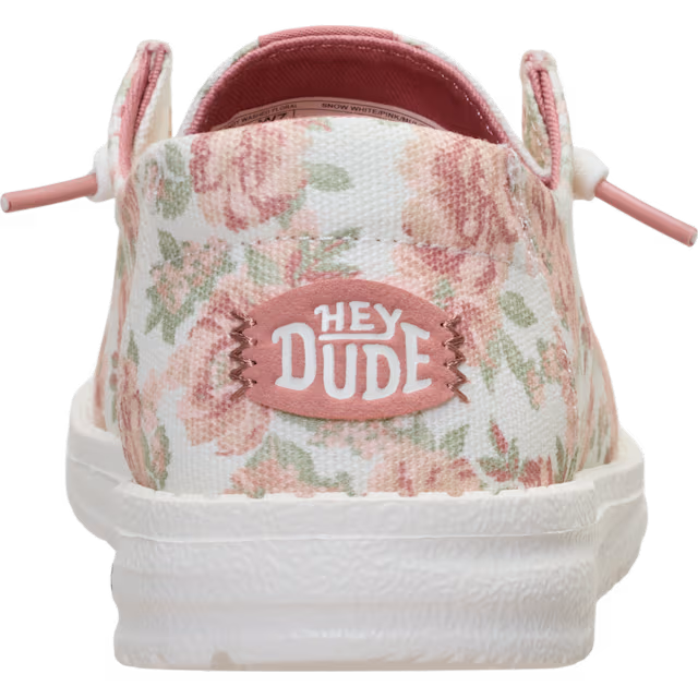 Hey Dude Wendy Washed Floral - Snow White / Pink Multi