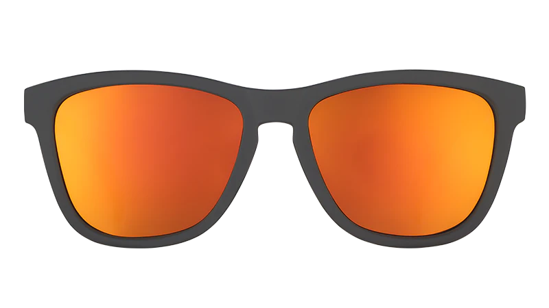 goodr OG Whiskey Shots with Satan Sunglasses - Black w/ Amber
